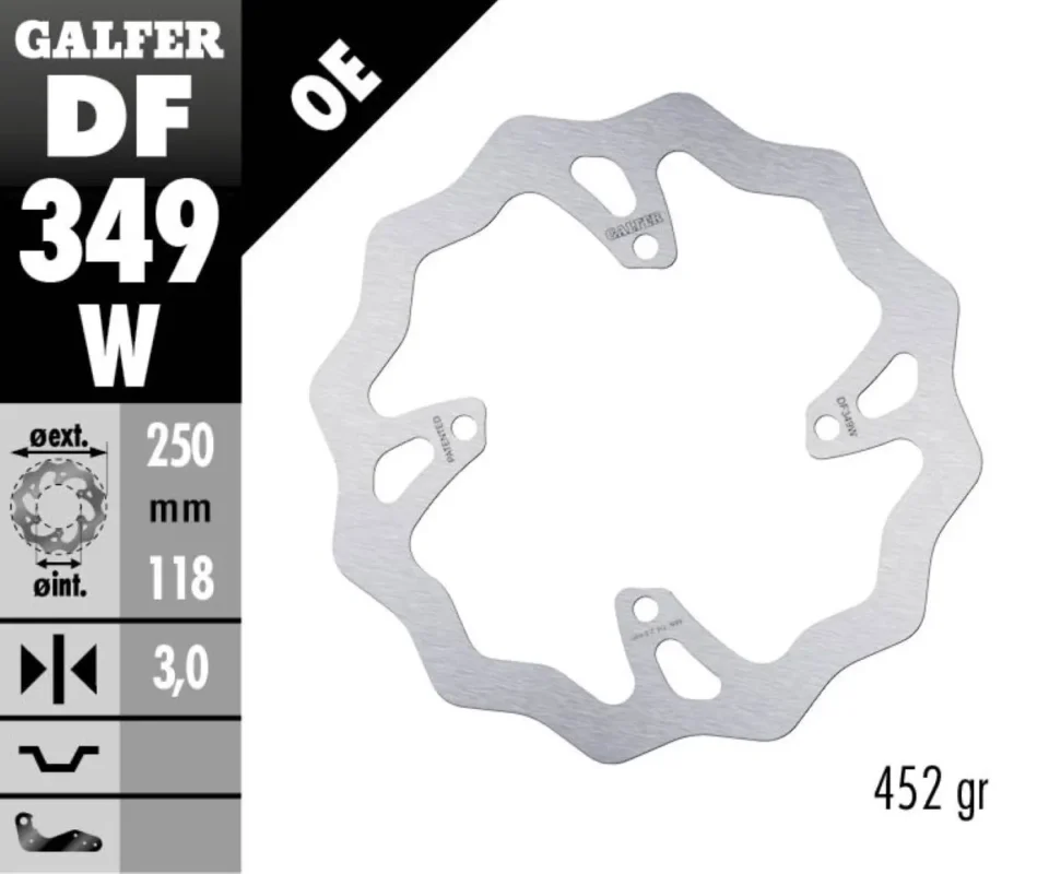 Scelto Dai Clienti Galfer Disco Freno Anteriore WAVE FIXED 250x3mm SUZUKI RMX 450 ZModelli dal 2010 al 2017 DF349W