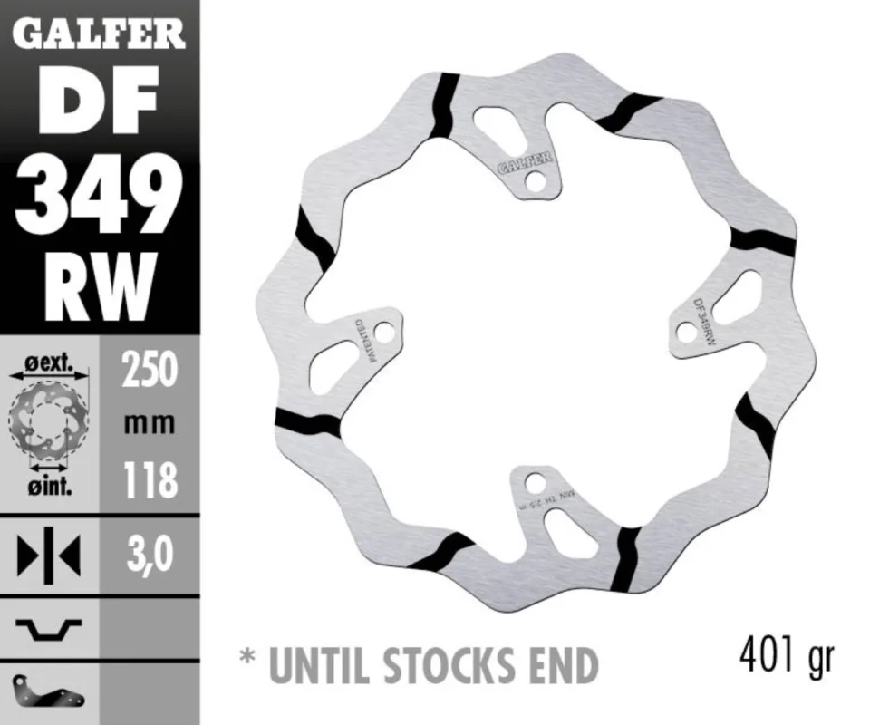 Galfer Disco Freno Anteriore WAVE FIXED GROOVED 250x3mm SUZUKI RM 450 ZModelli: 2005 DF349RW Prezzo Conveniente
