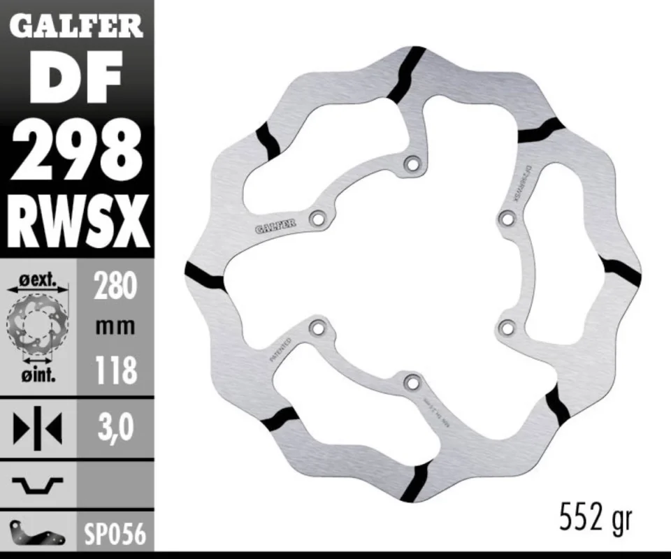 Galfer Disco Freno Anteriore WAVE FIXED GROOVED OVERSIZE 280x3mm YAMAHA YZ 450 F 60th ANNIVERSARYModelli: 2016 DF298RWSX Compra Oggi Stesso