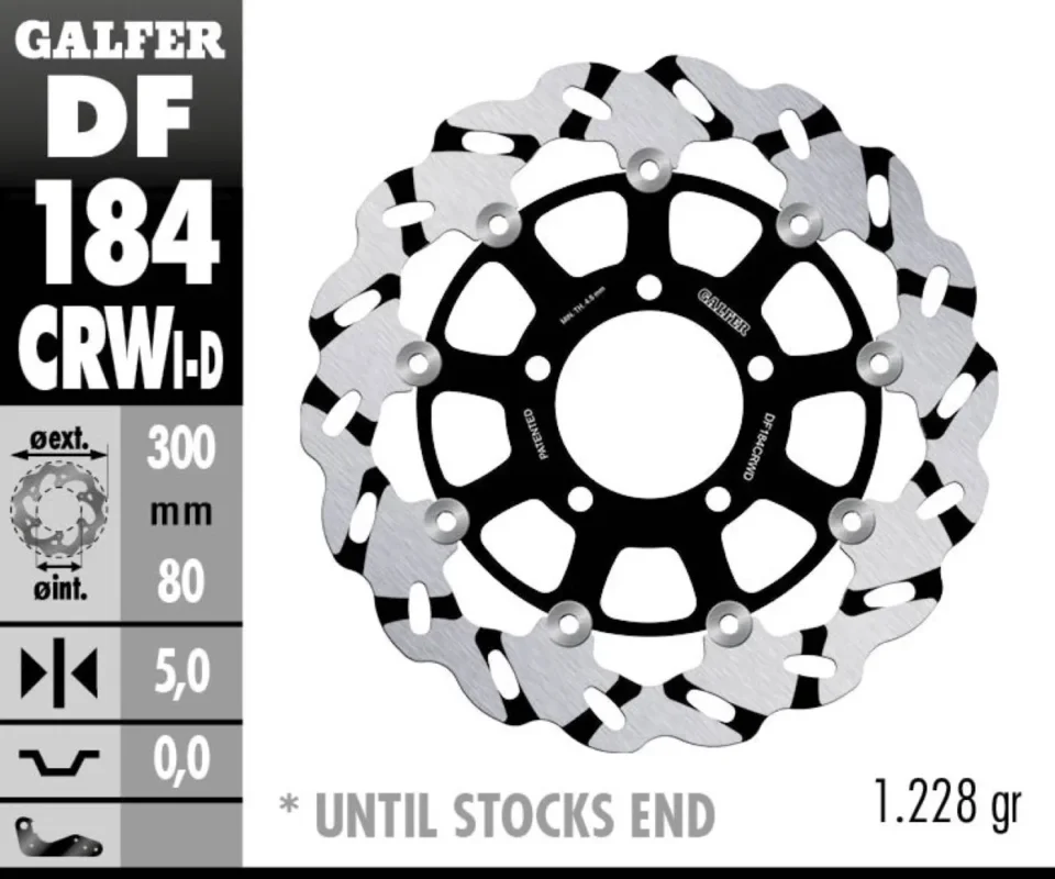 Compra Adesso Galfer Disco Freno Anteriore WAVE FLOATING GROOVED LEFT (C. ALU.) 300x5 KAWASAKI VERSYS 650 ABS LEFT /IZQ ABSModelli: 2015 DF184CRWI
