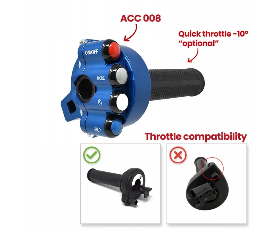 Offerta Limitata Comando Gas Con Pulsantiera Integrata JetPrime Blu Per BMW S 1000 RRModelli dal 2015 al 2016 JP ACC 008 L B