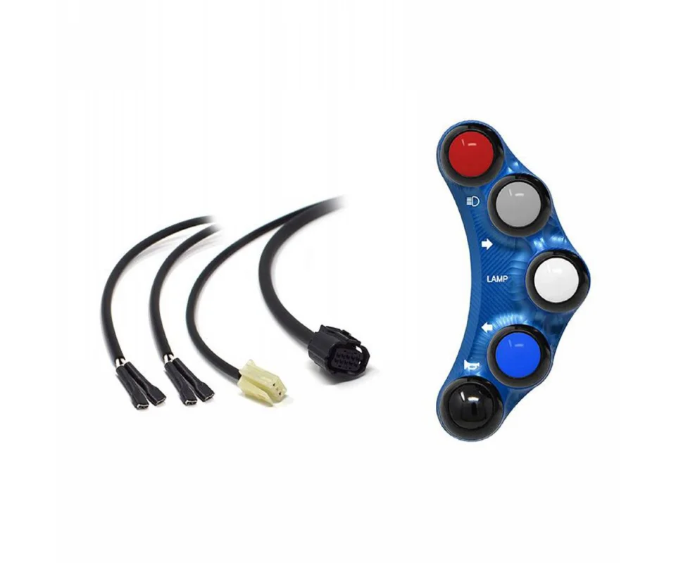 Spedizione Gratuita Pulsantiera Sinistra Stradale JetPrime Blu Per Yamaha YZF-R6Modelli dal 2017 al 2022 JP PLS 013 B