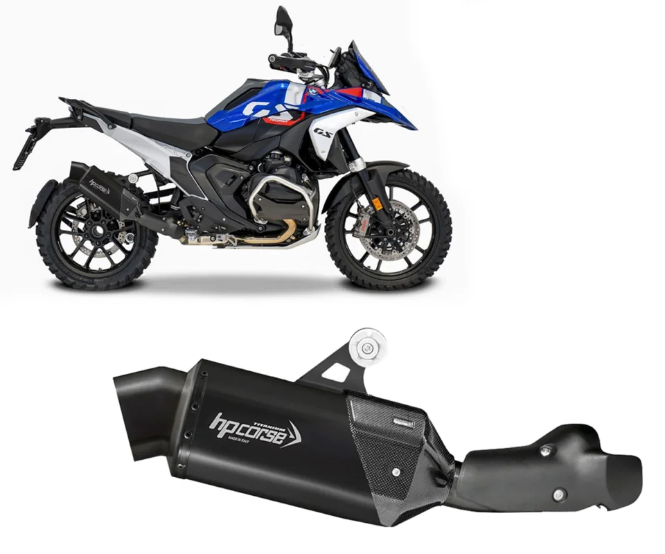 Teminale di Scarico Hp Corse 4-TR RALLY 270 Titanio Nero BMW R 1300 GS ADVENTUREModelli dal 2023 al 2026 BMW134TRS1C-AB Non Perdere