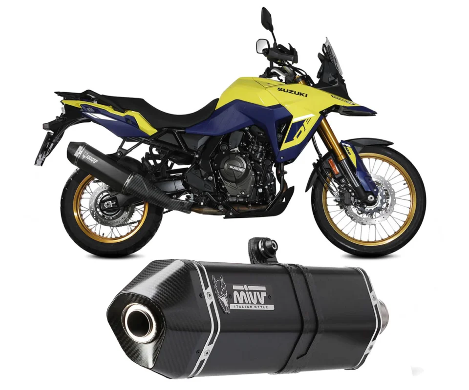 Scarico MIVV SPEED EDGE Nero per Suzuki V-Strom 800 DEModelli dal 2023 al 2024 S.061.LRB Saldi