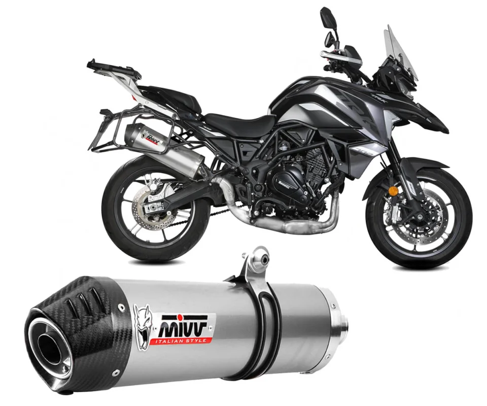 Terminale Scarico MIVV Oval Inox Con Coppa Carbonio BENELLI TRK 702 / XModelli dal 2023 al 2024 E.012.LX2C Ultime Pezzi