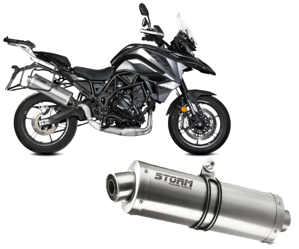 Subito Disponibile Scarico Storm by Mivv Oval acciaio inox per Benelli TRK 702 / XModelli dal 2023 al 2026 74.E.012.LX2